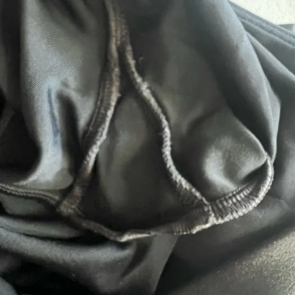 Spanx Faux Leather Black Leggings, S - Picture 9 of 10